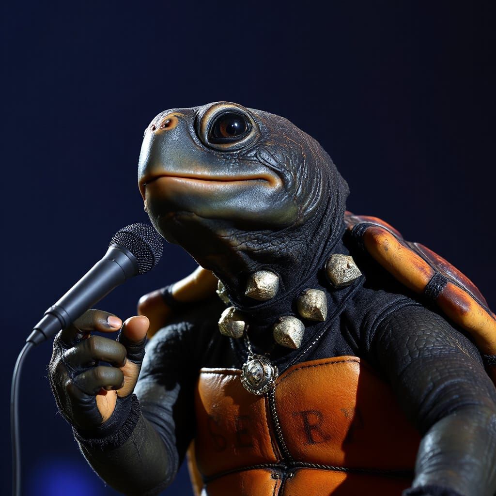 Black Metal Turtle Singer