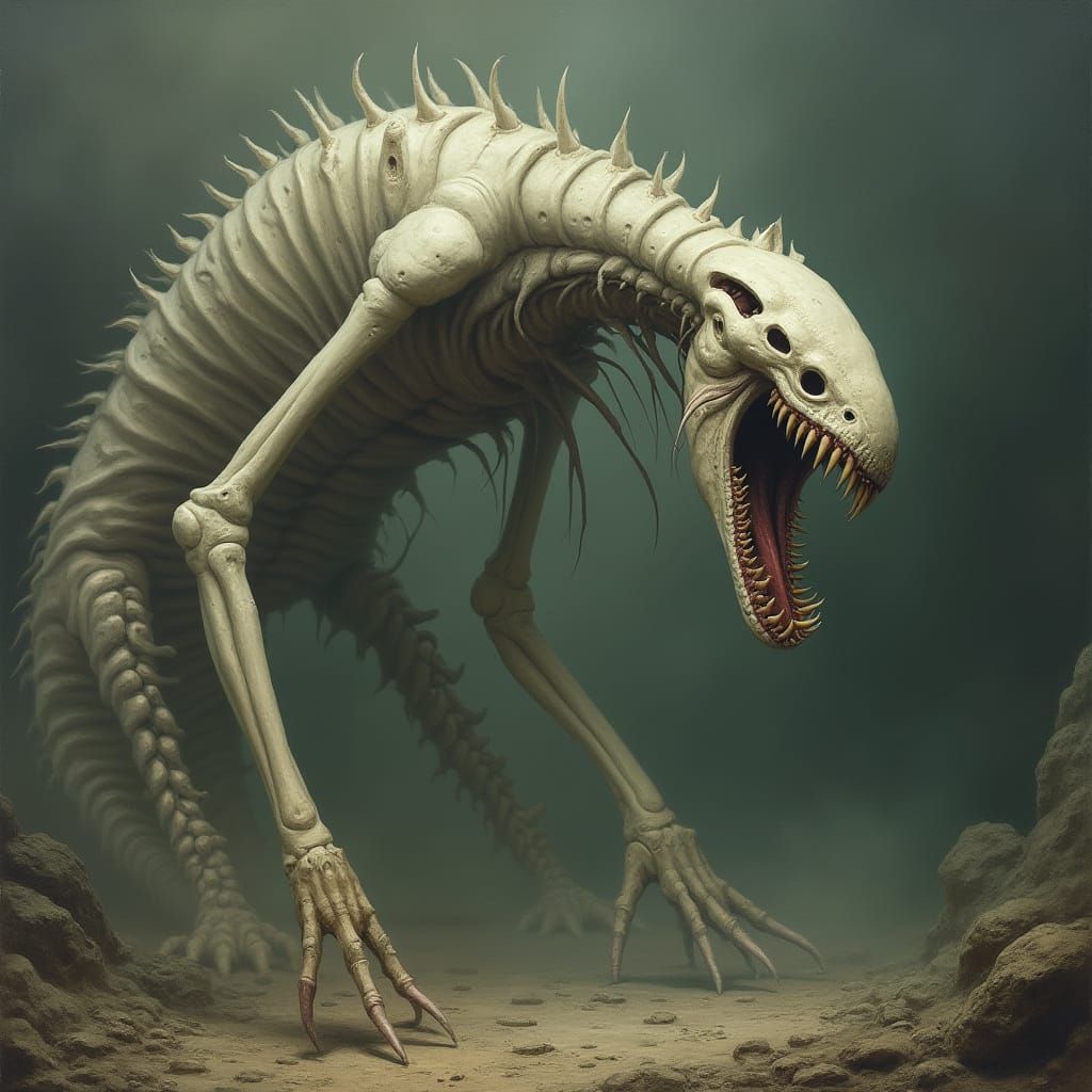 Ethereal Horror in Biomechanical Style