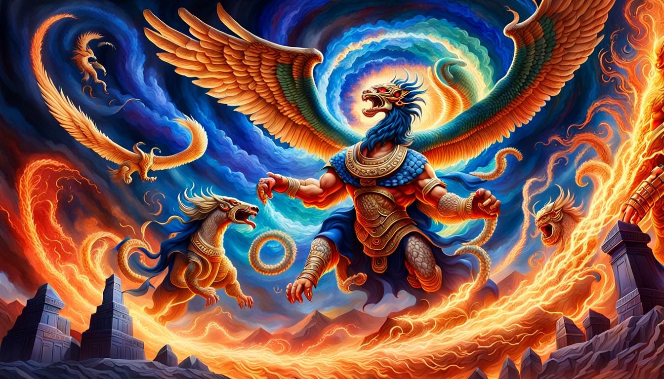 Epic Battle of Marduk and Tiamat in Mesopotamian Art