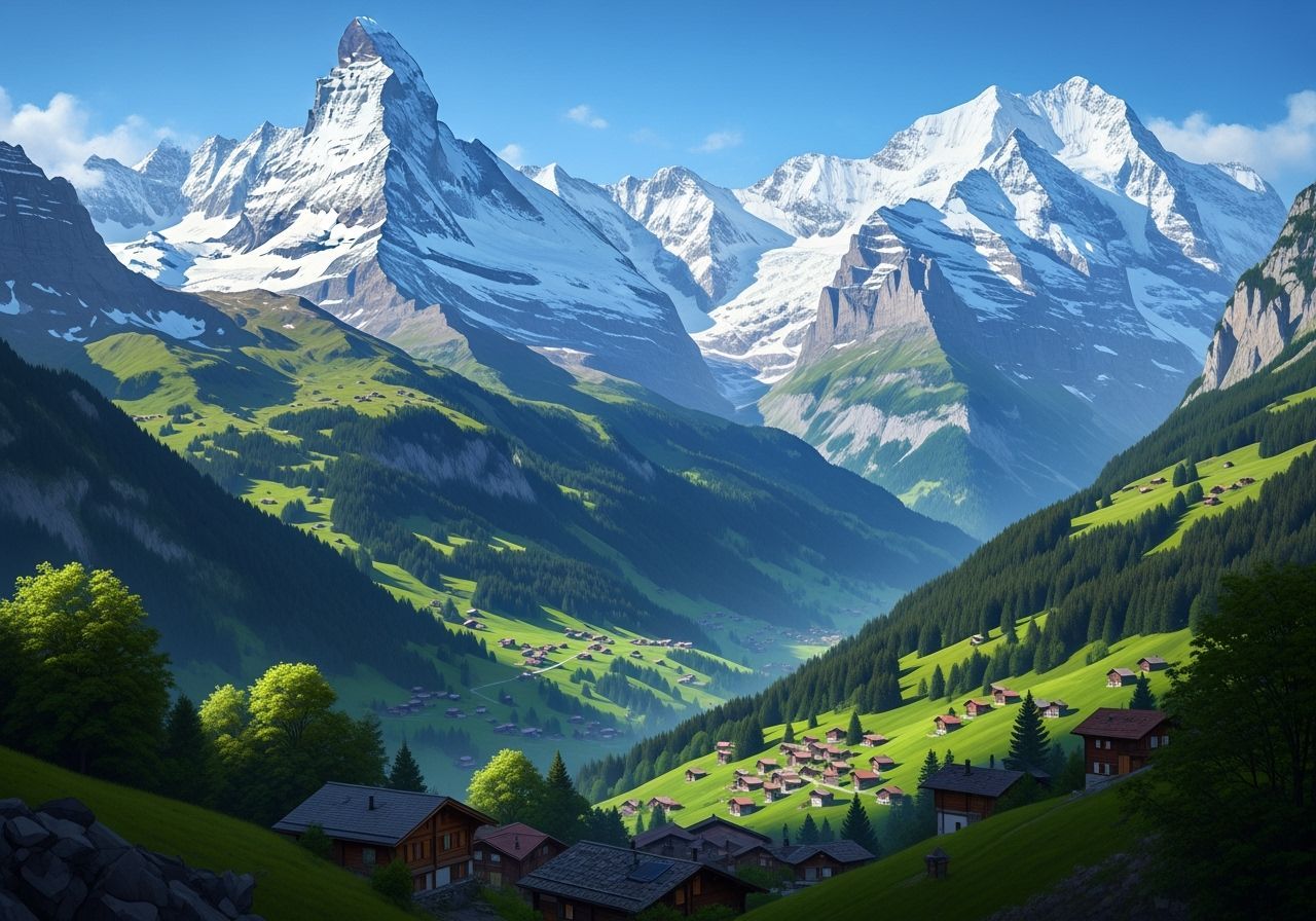 Majestic Swiss Alps Panoramic View