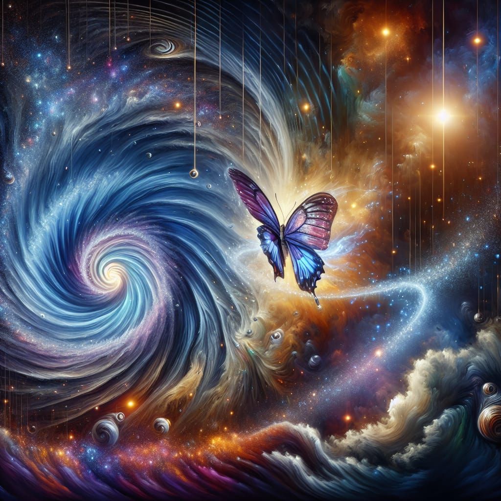 Butterfly Creates Tornado in Quantum Mechanics Vision