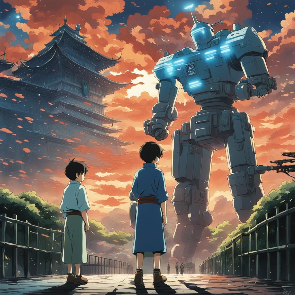 Epic Battle in Future Japan: Anime Key Visual