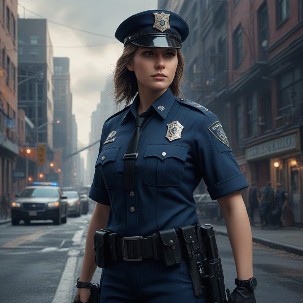 National Police Woman Day: Detailed Fantasy Art