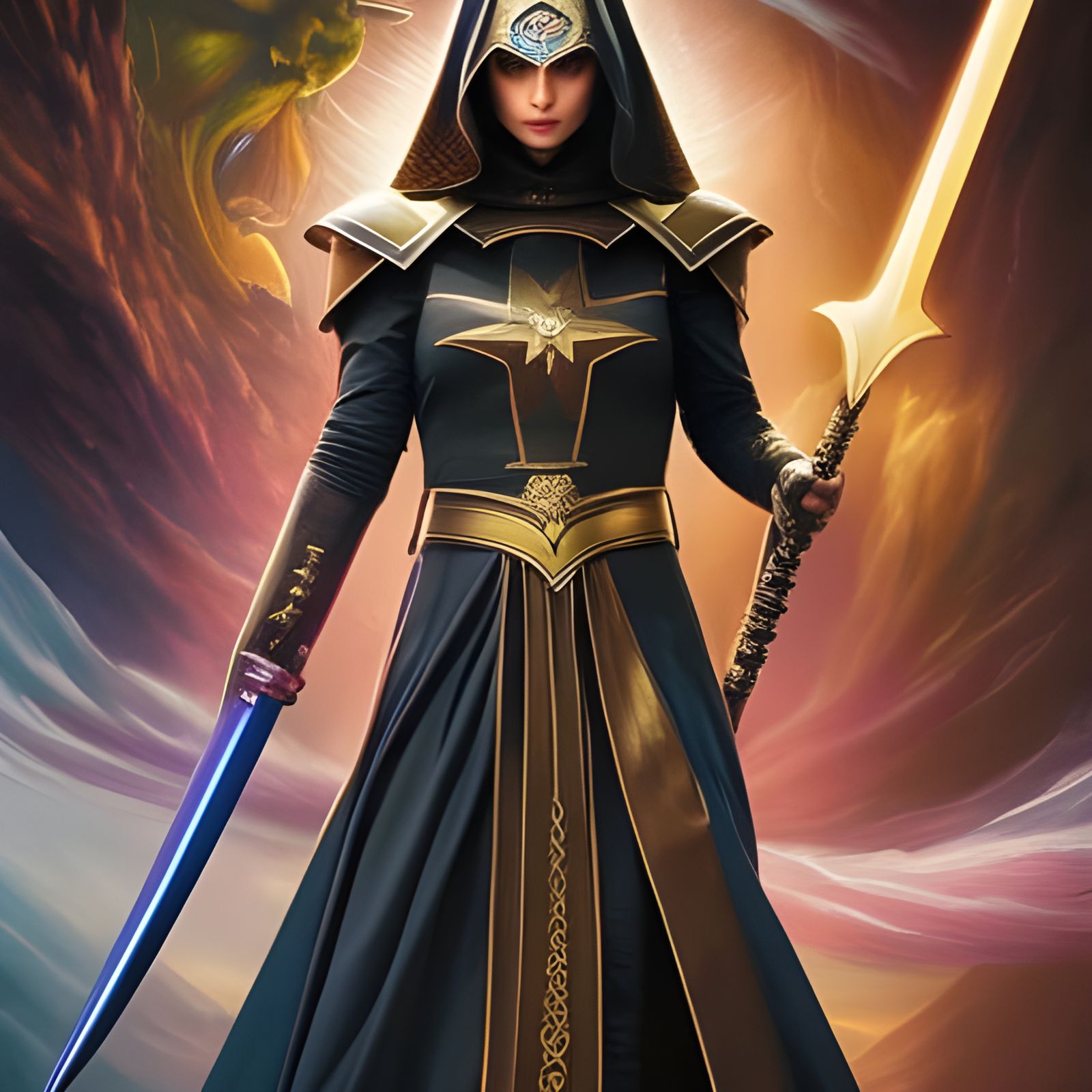 Epic Nun with Swords Quenches Notre Dame Fire