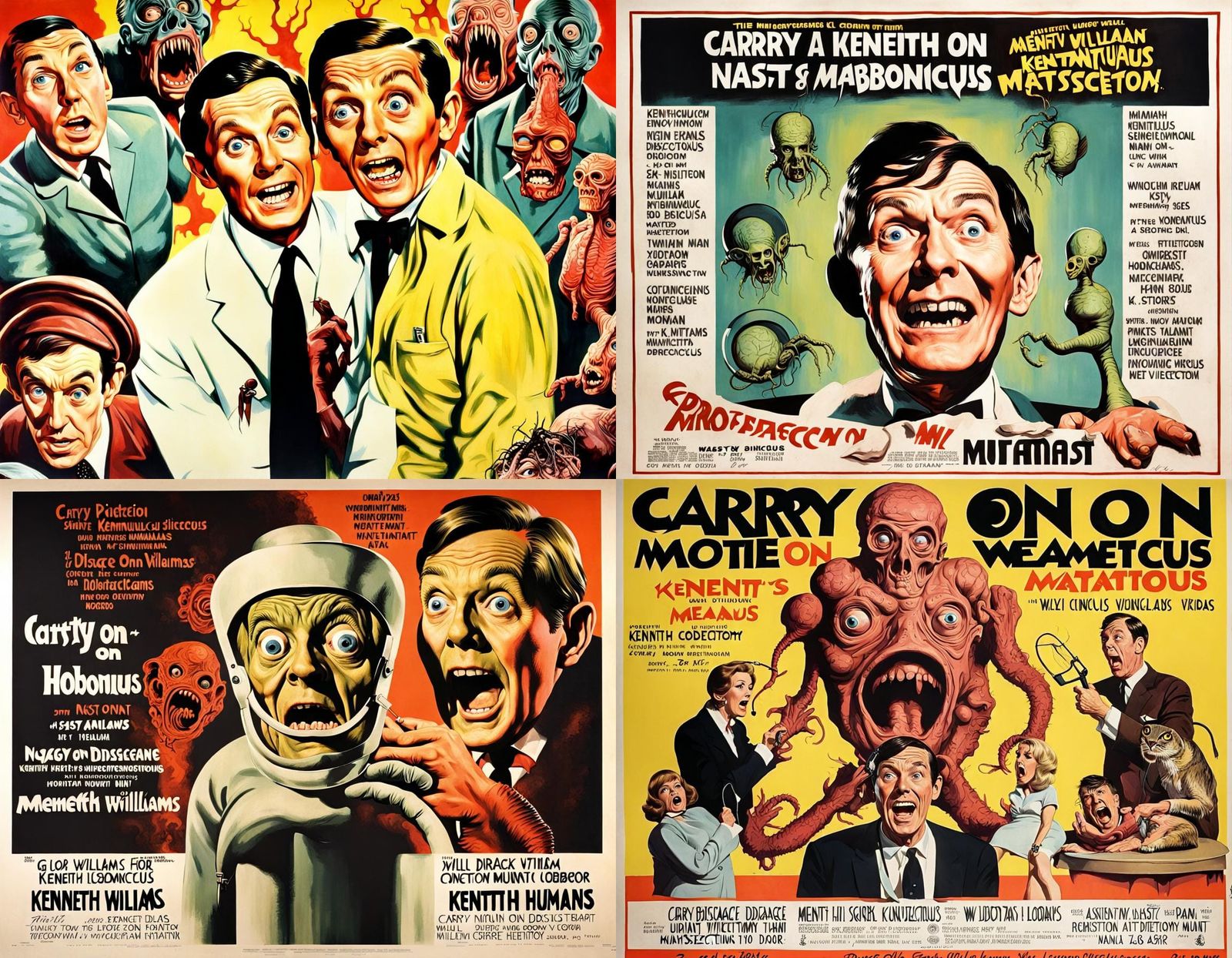 1960s Carry On Comedy Horror Movie Poster