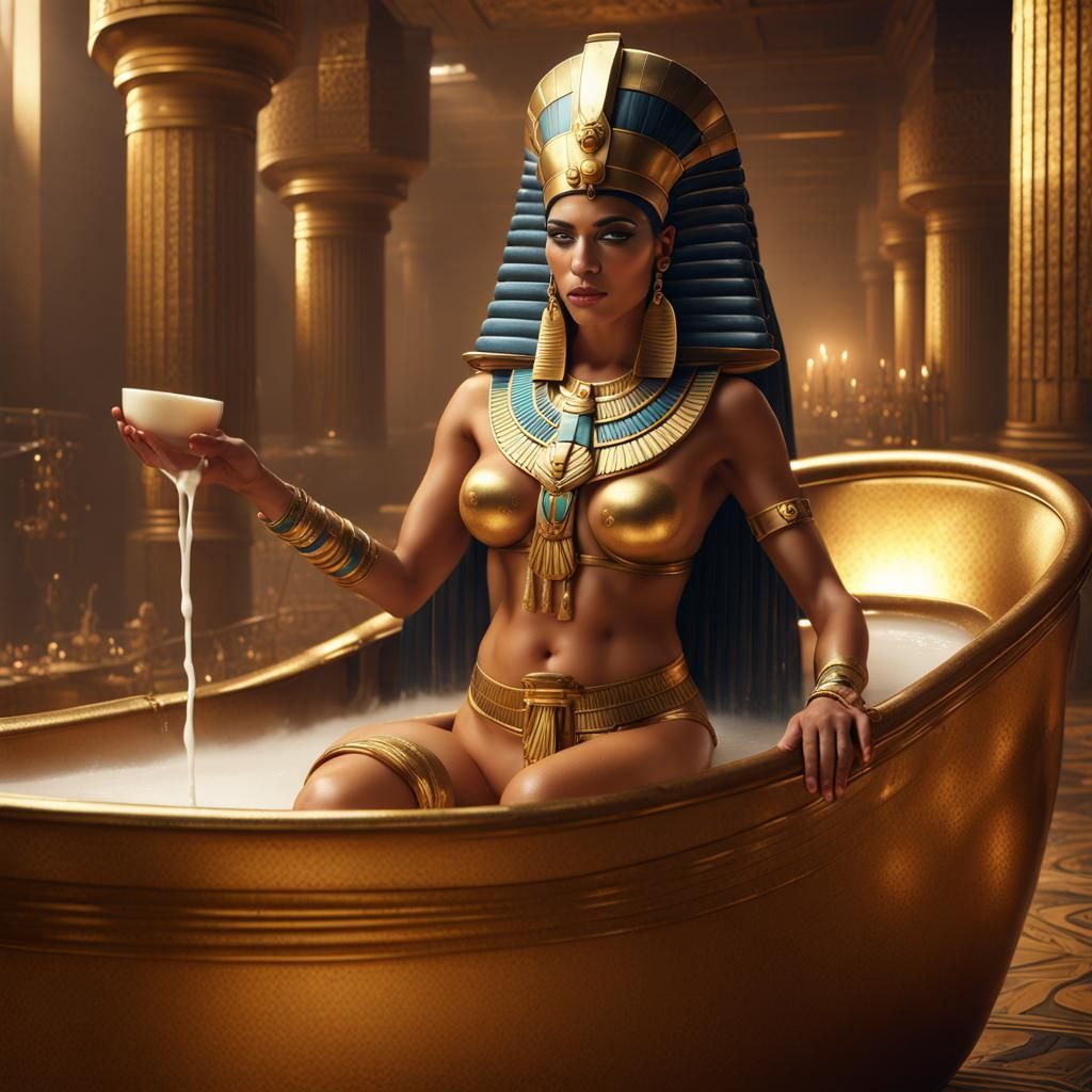 Cleopatra Bathes in Milk: Fantasy Concept Art