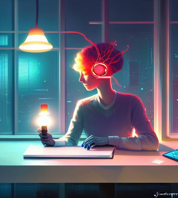 Student Brain Plugged into Computer in 2050