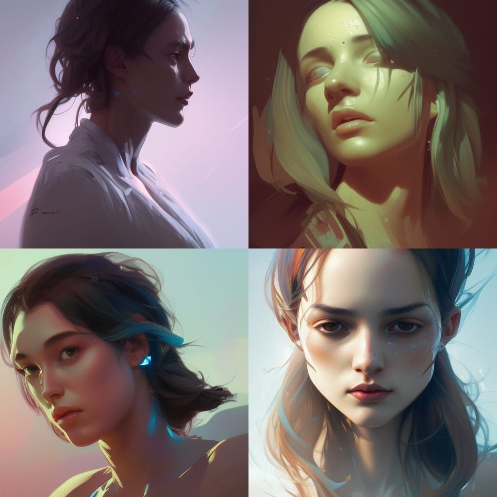 Hyperdetailed Portrait in Art Nouveau Style