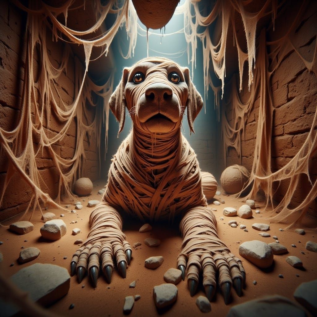 Stylized AI Rendition of a Mummy