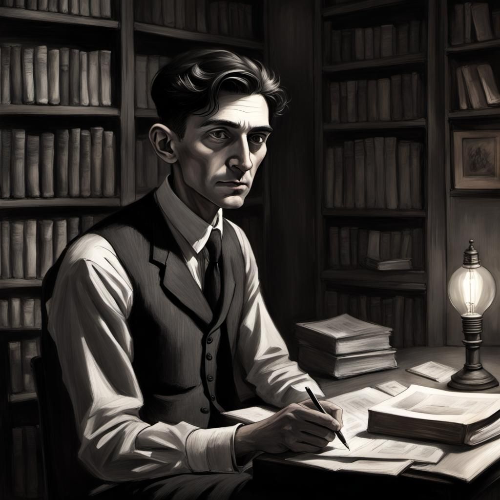 Hyperrealistic Charcoal Portrait in a Dimly Lit Room