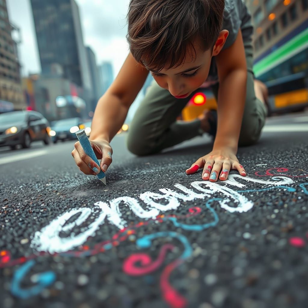Hope and Defiance in Bold, Cursive Script