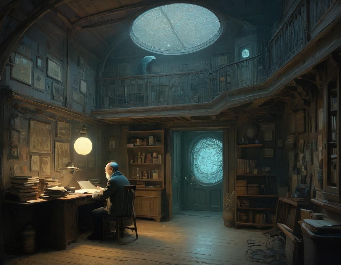 Ethereal Portrait in Dreamlike Matte Painting Style