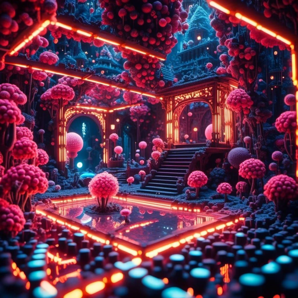Neon 90s Optical Illusion in Unreal Engine