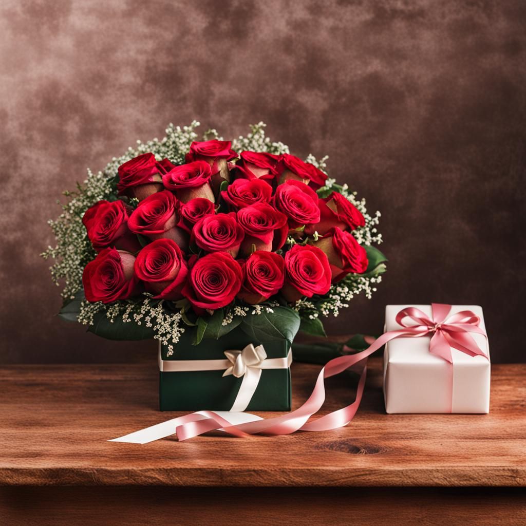 Chocolates and Roses: Romantic Gift Still Life