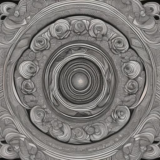 Tribal Snake with Roses and Diamond in Zentangle Style