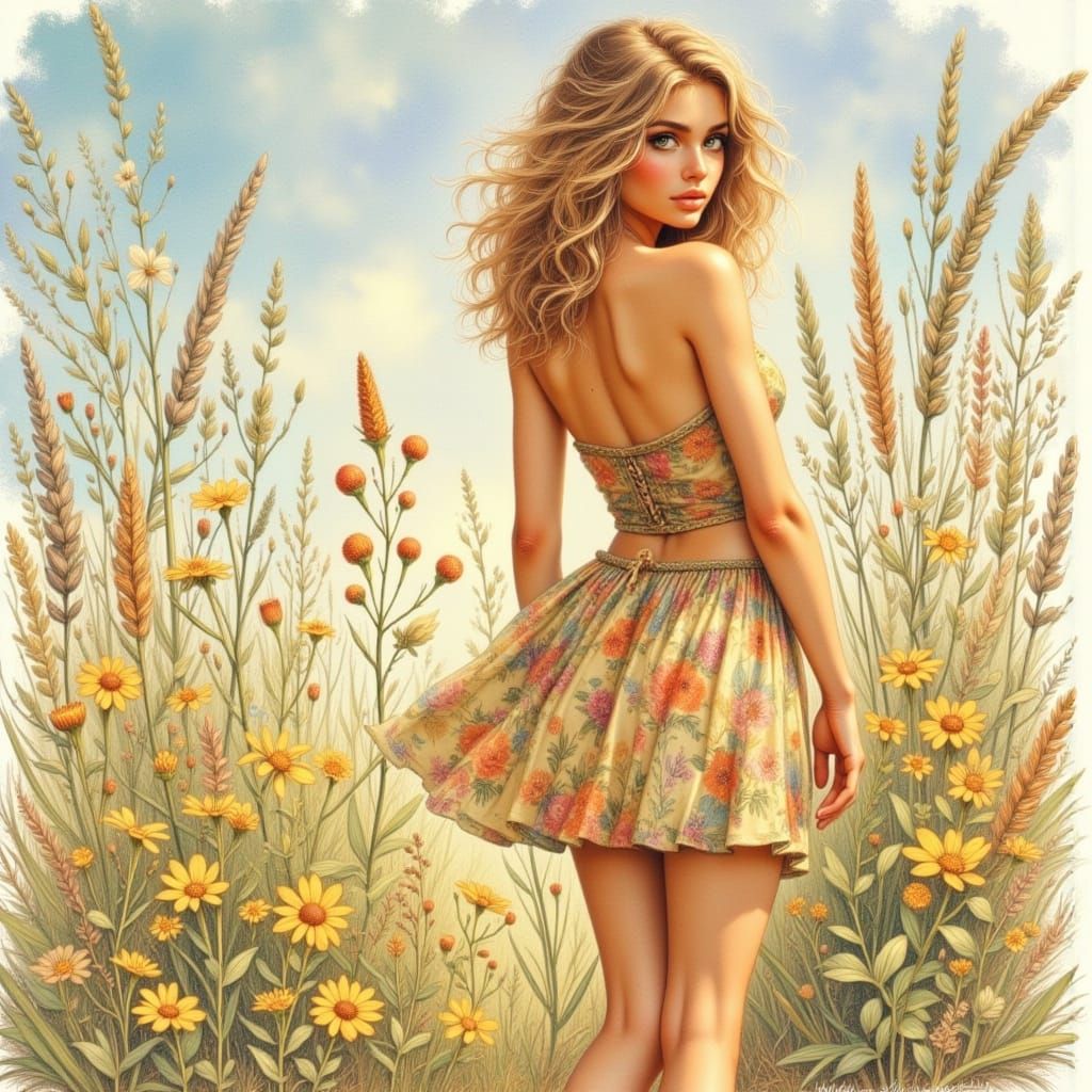 Fairycore Goddess in Vibrant Colors