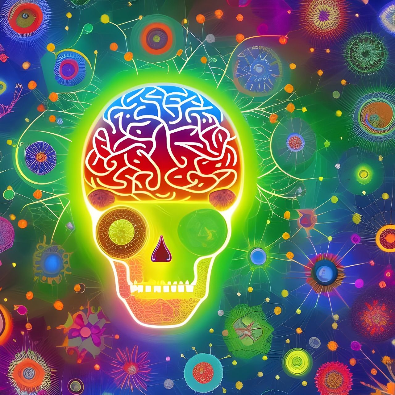 Vibrant Brain Tree: A Mental Wellness Image