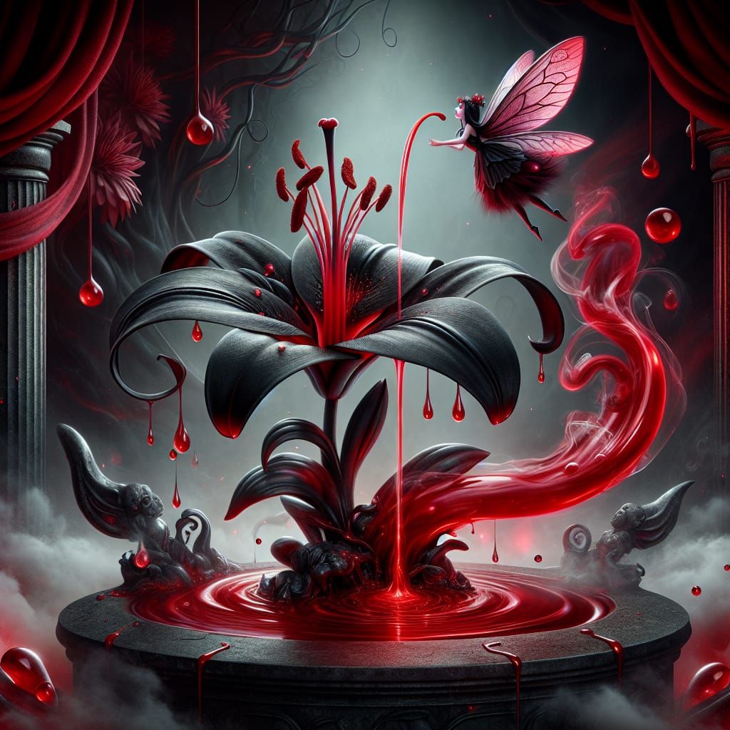 Blood Lily Temple with Dancing Red Fairy