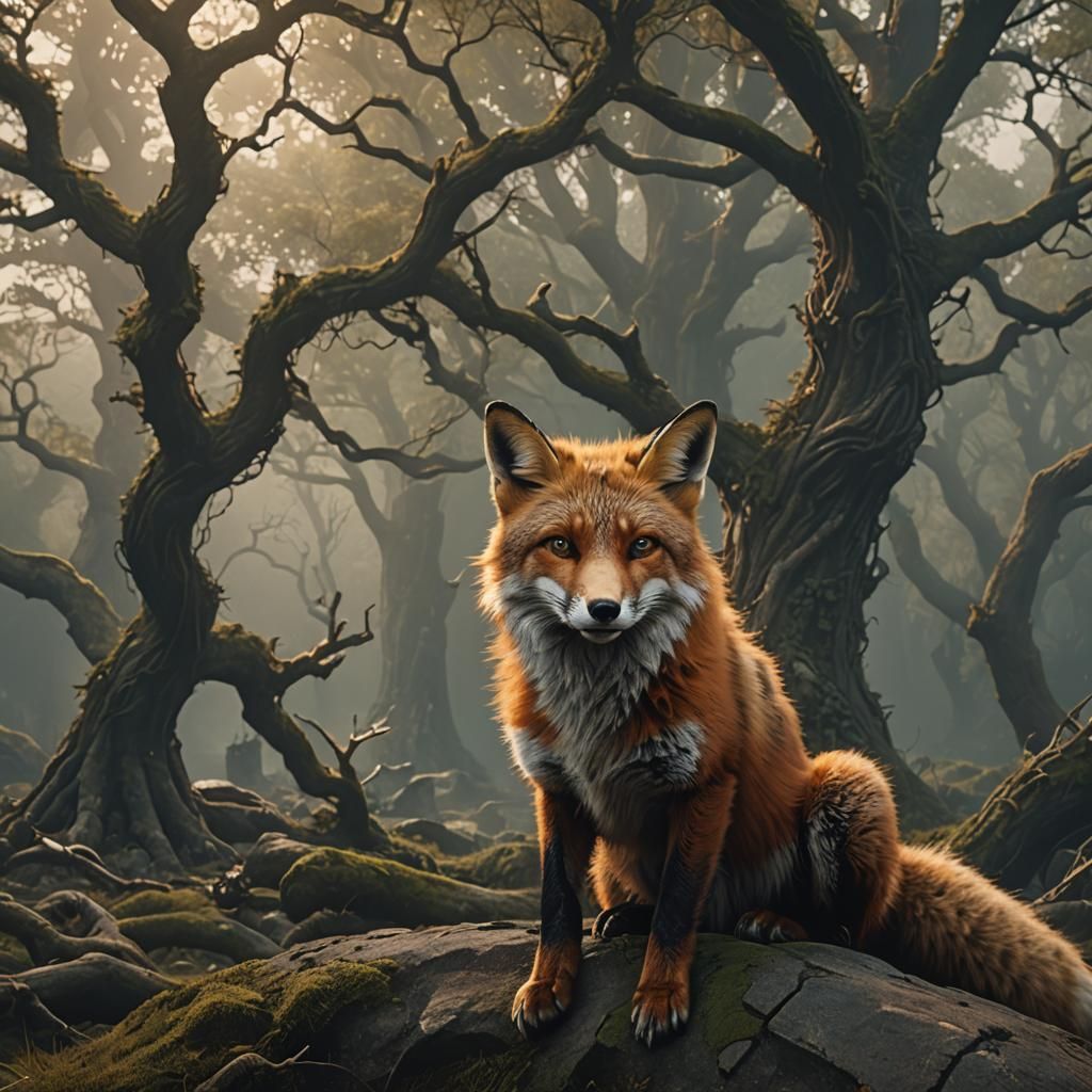 Fox as Dragon: Epic Digital Matte Painting