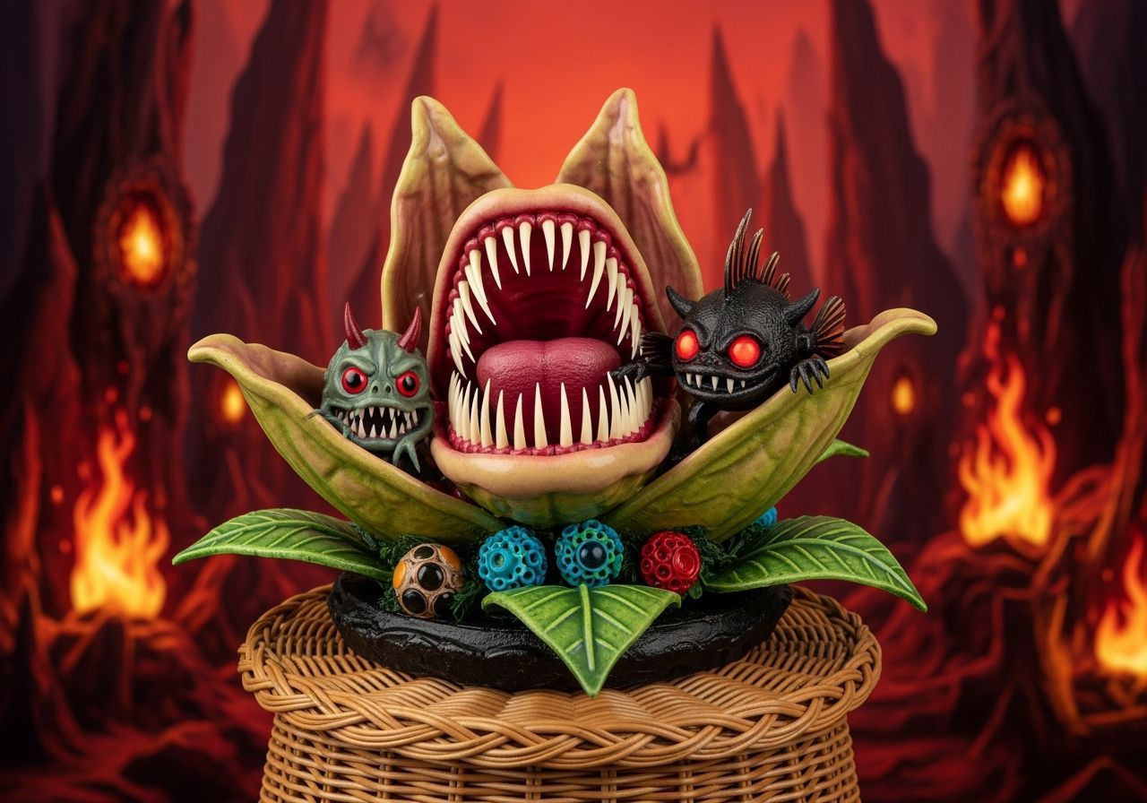 Hydnora Sculptural Assemblage Decorative Brimstone, Hellcore...