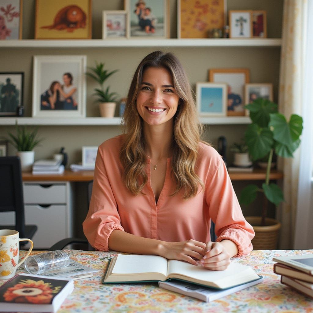 Vibrant Home Office Portrait Inspired by Garcia, Stadtlander...