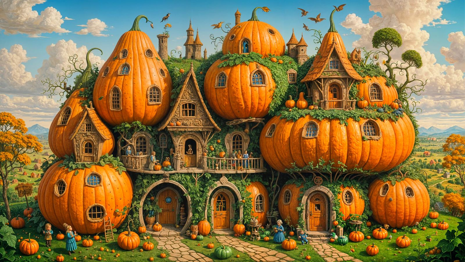 Gourd House Home in Mythic Miniature Land