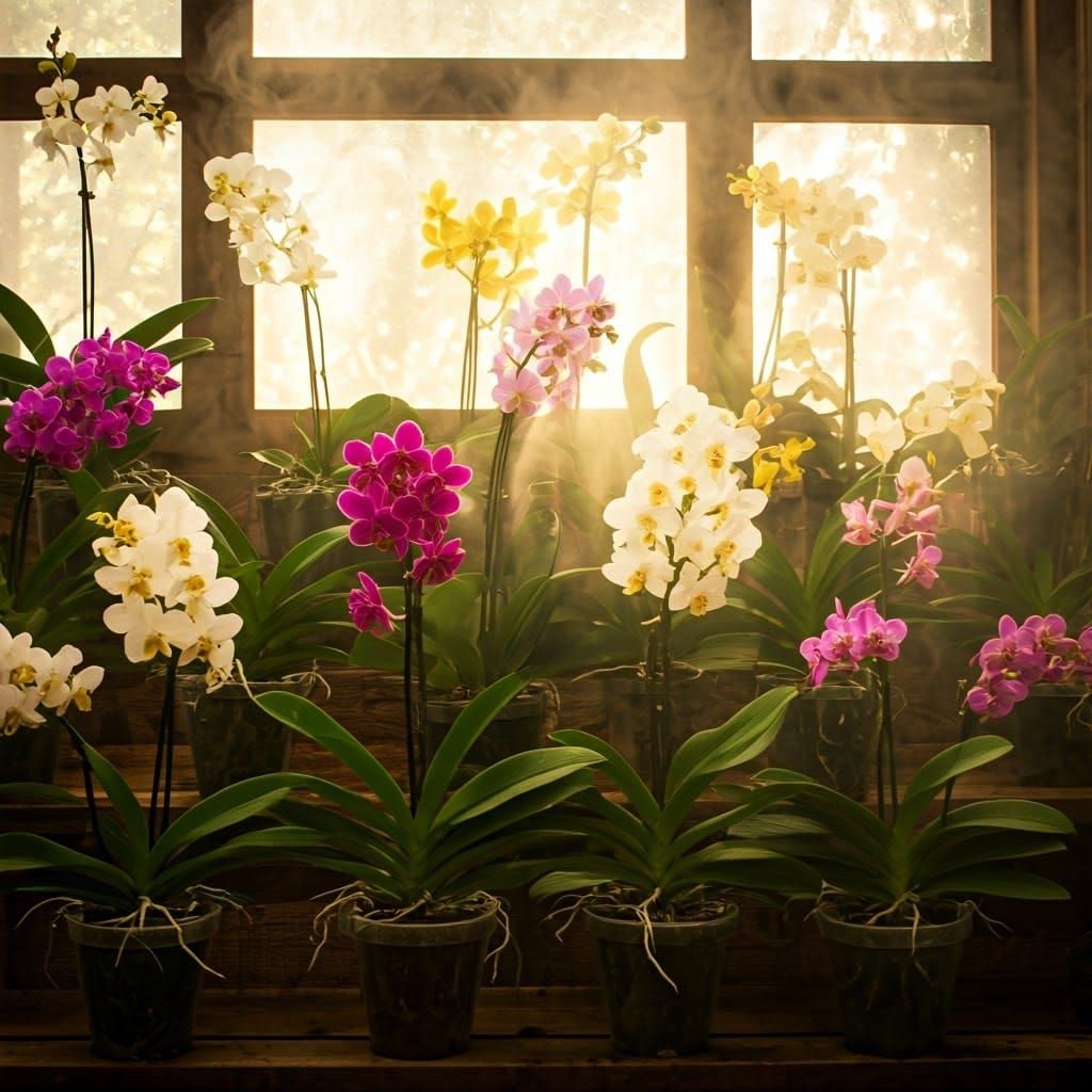 Orchid Greenhouse: A Tropical Beauty Still Life