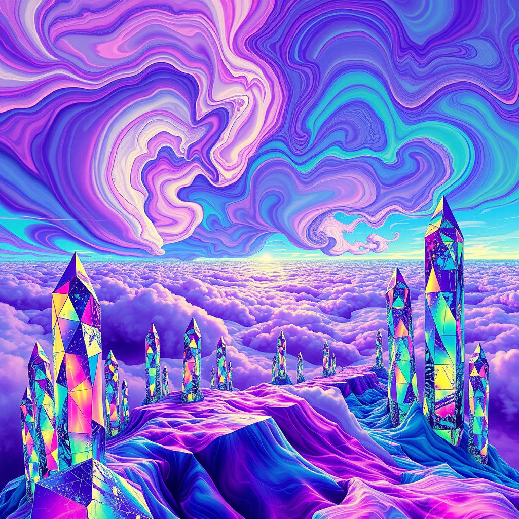 Surreal Dreamscape of Crystalline Structures