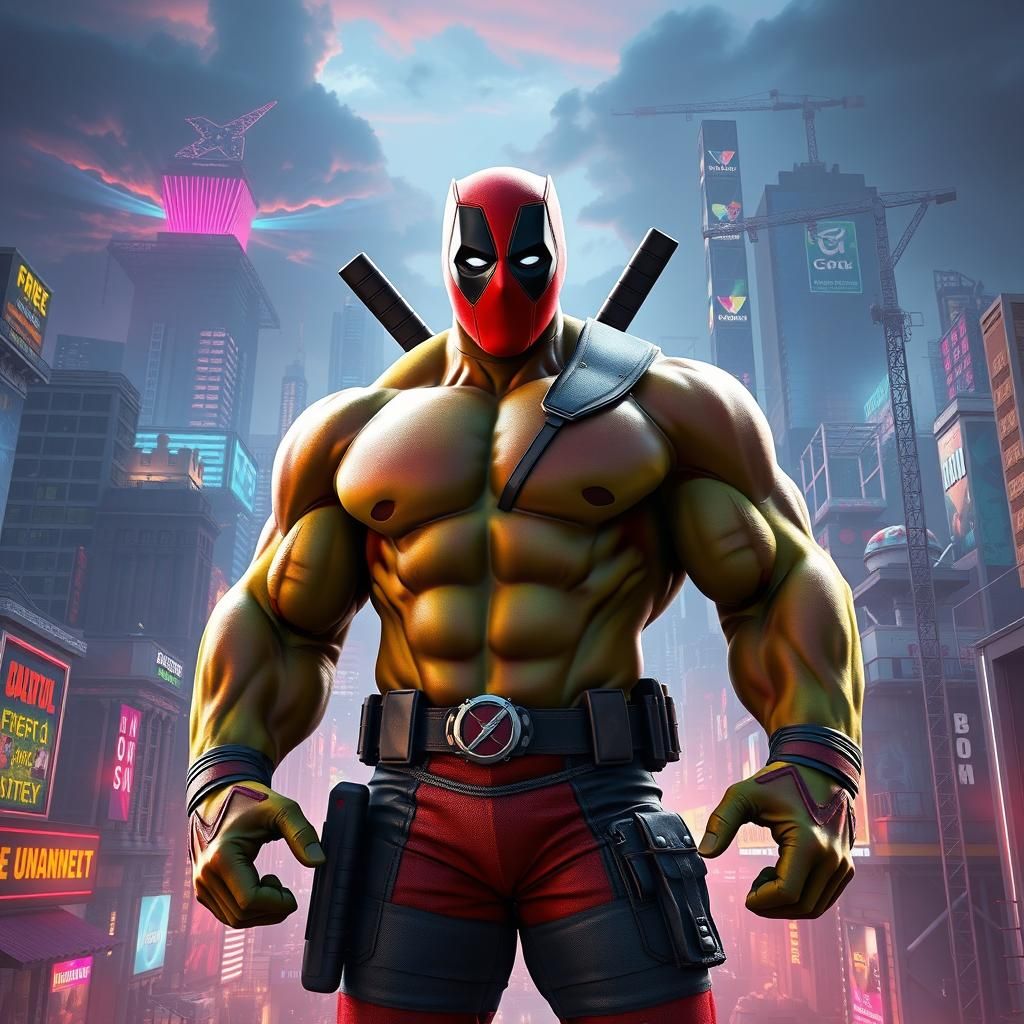 Hulkpool Hybrid in Detailed 8K Cityscape