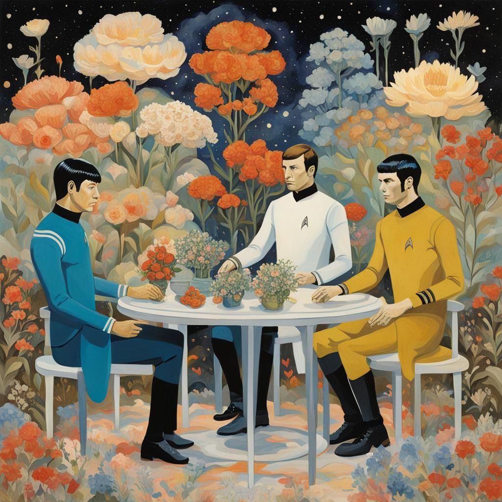 Star Trek Scene with Spock, Kirk, and McCoy