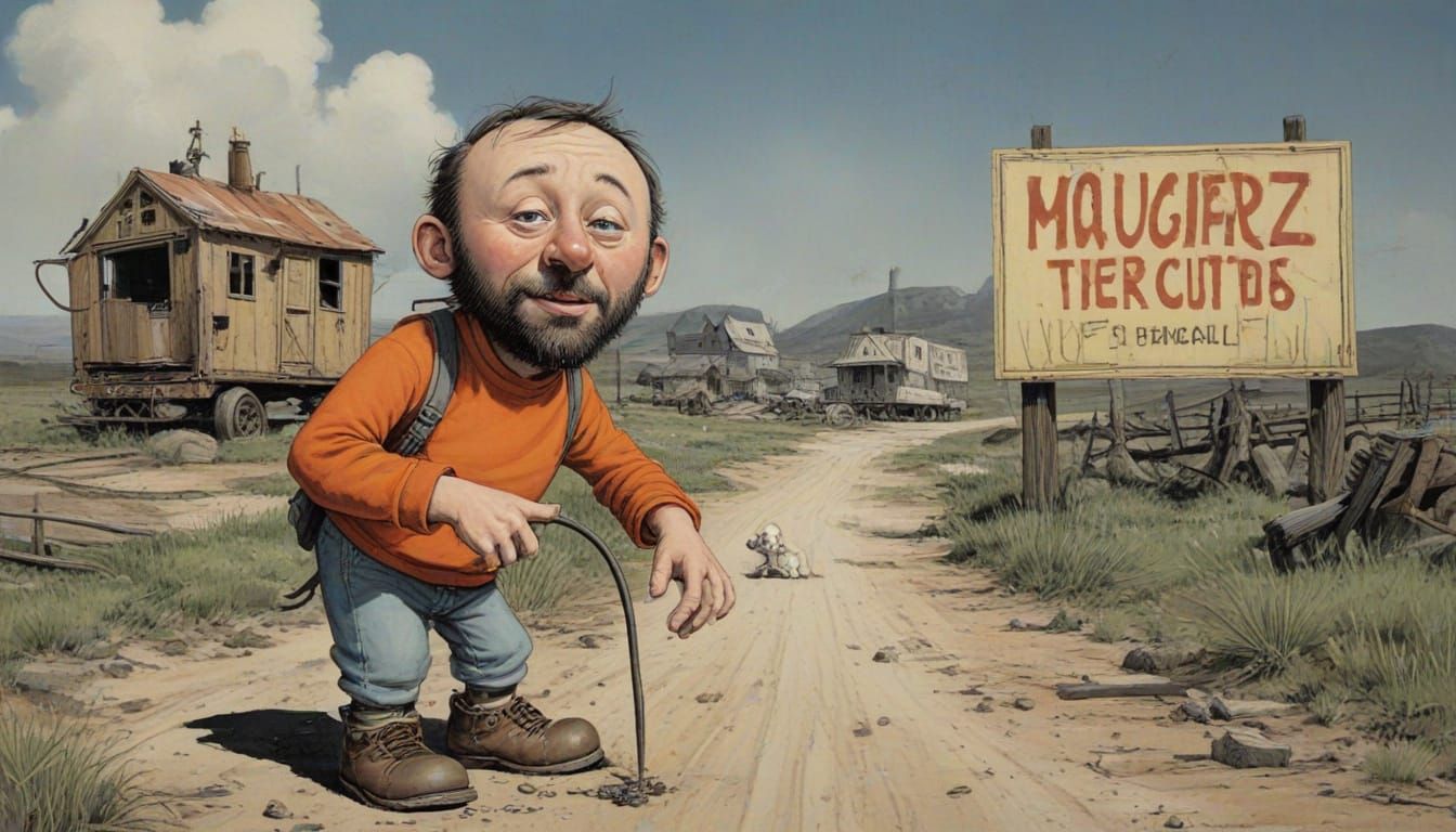 Cyberpunk Meatcore Portrait in Acid-Washed Colors