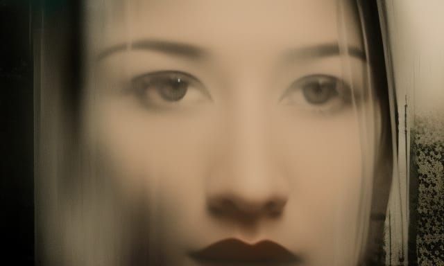 White Mustang Galloping Through a Colorful Desert as Oil Pai...