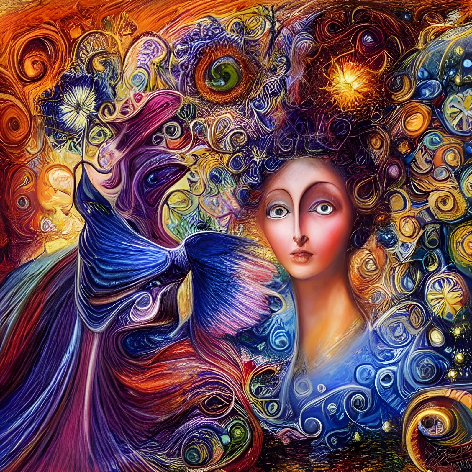 Good Night World in Josephine Wall Precisionism
