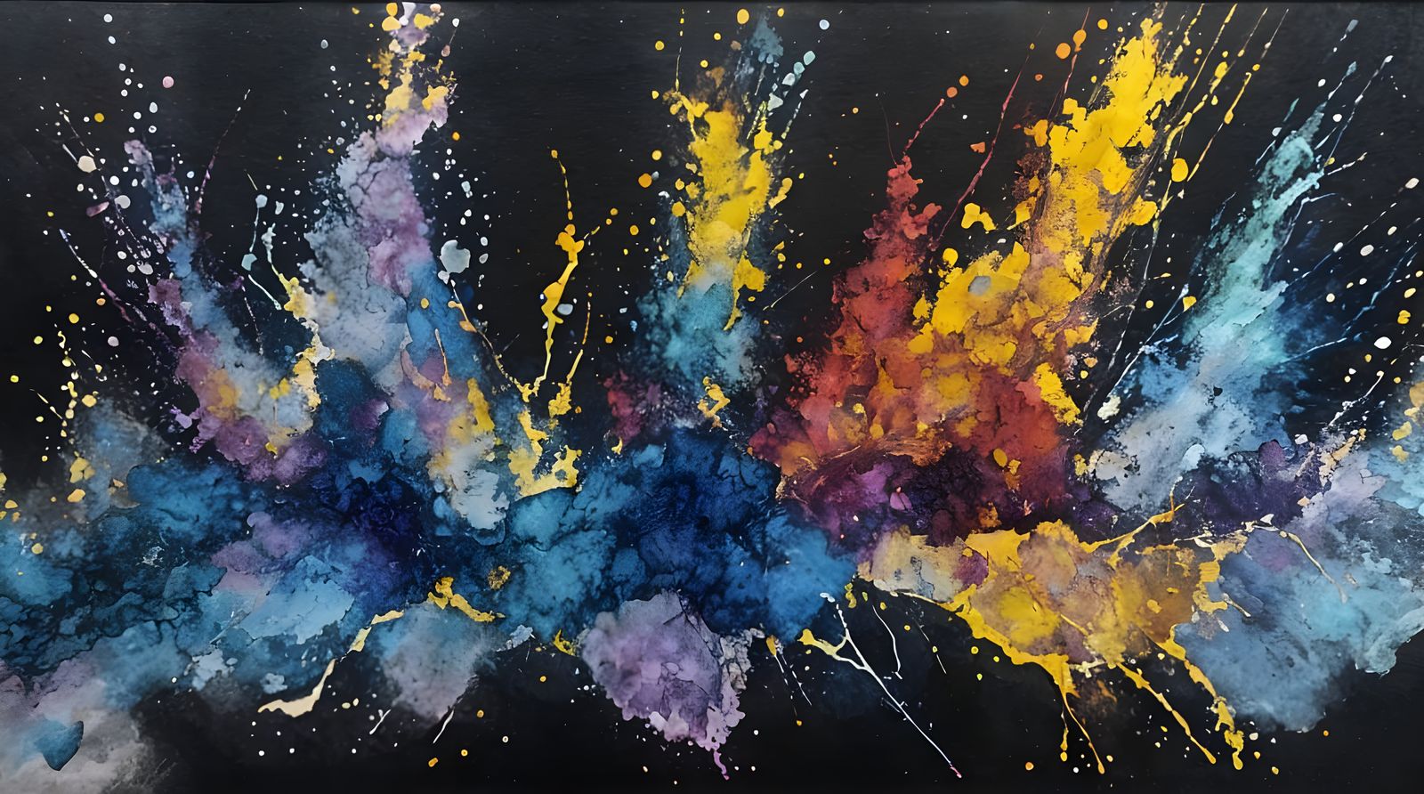 Abstract Alcohol Inks with Kintsugi Effect