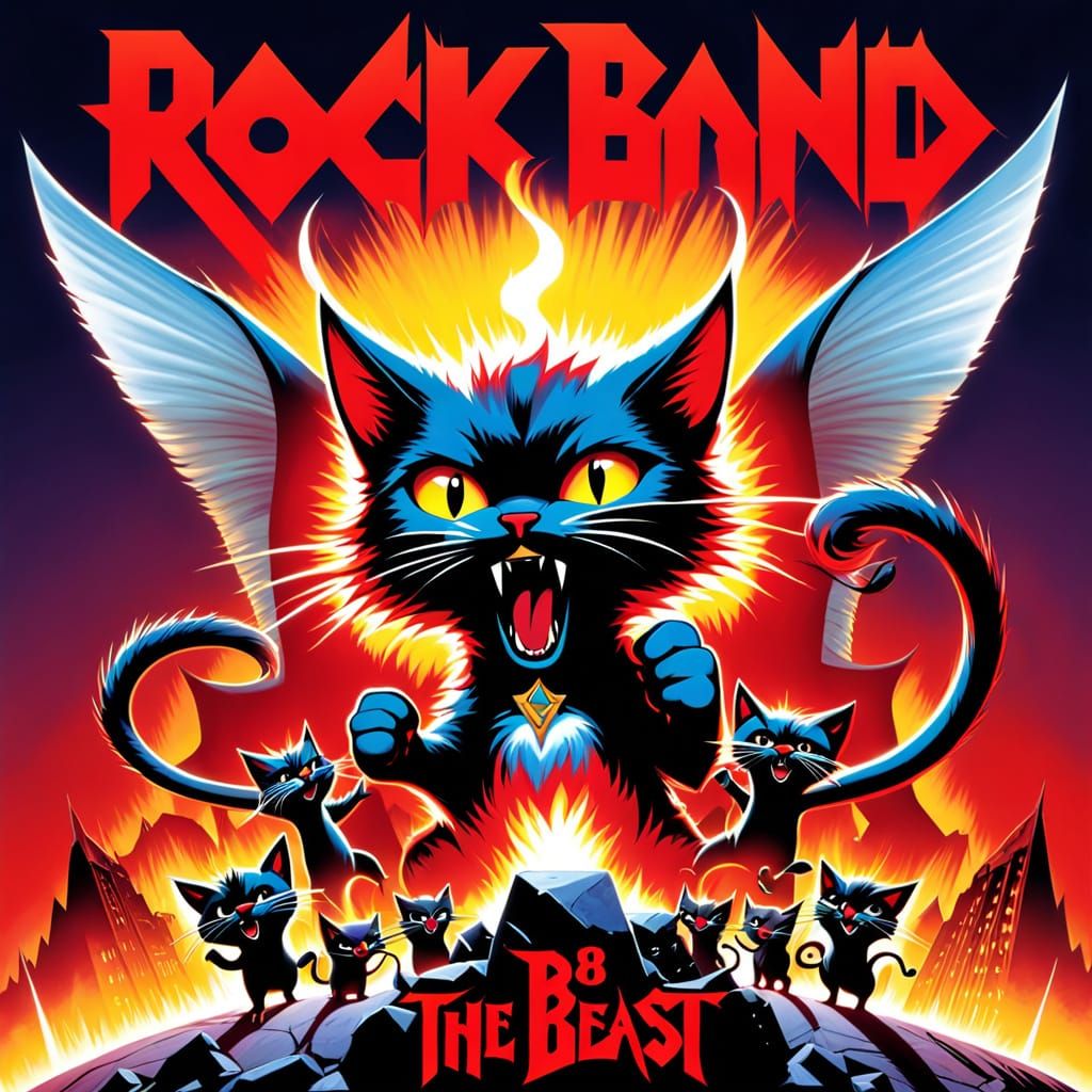 Rock Band Cover Art in a Dark Humorous Twist