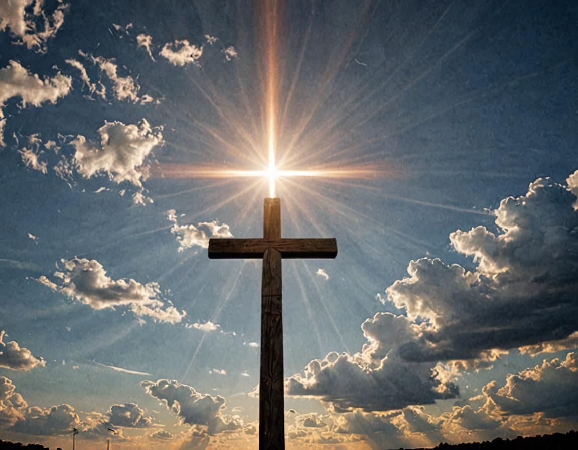Road to Heaven: Cross Shining in the Sky