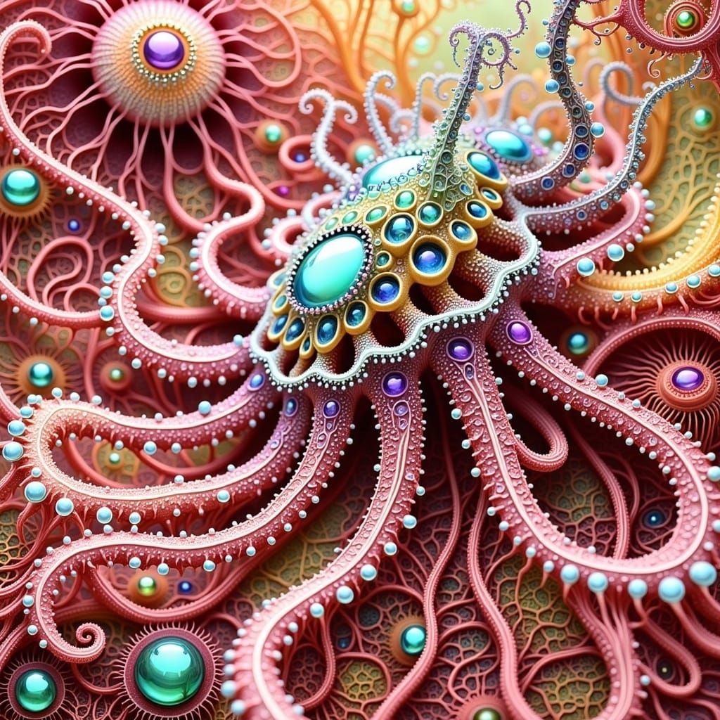 Exquisite Nautilus Sculpture in Vibrant, Postmodern Colors