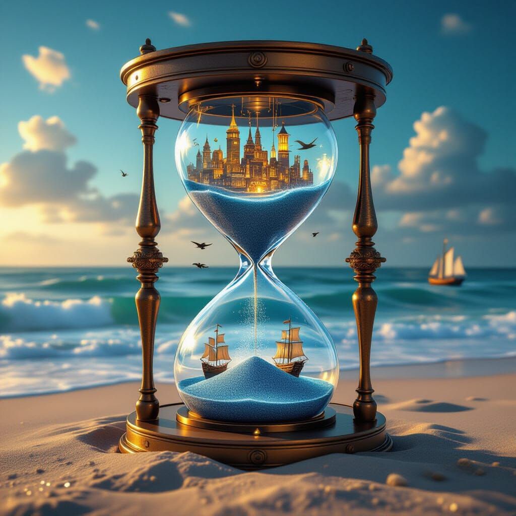 Steampunk Hourglass: Ocean City of Shifting Sands