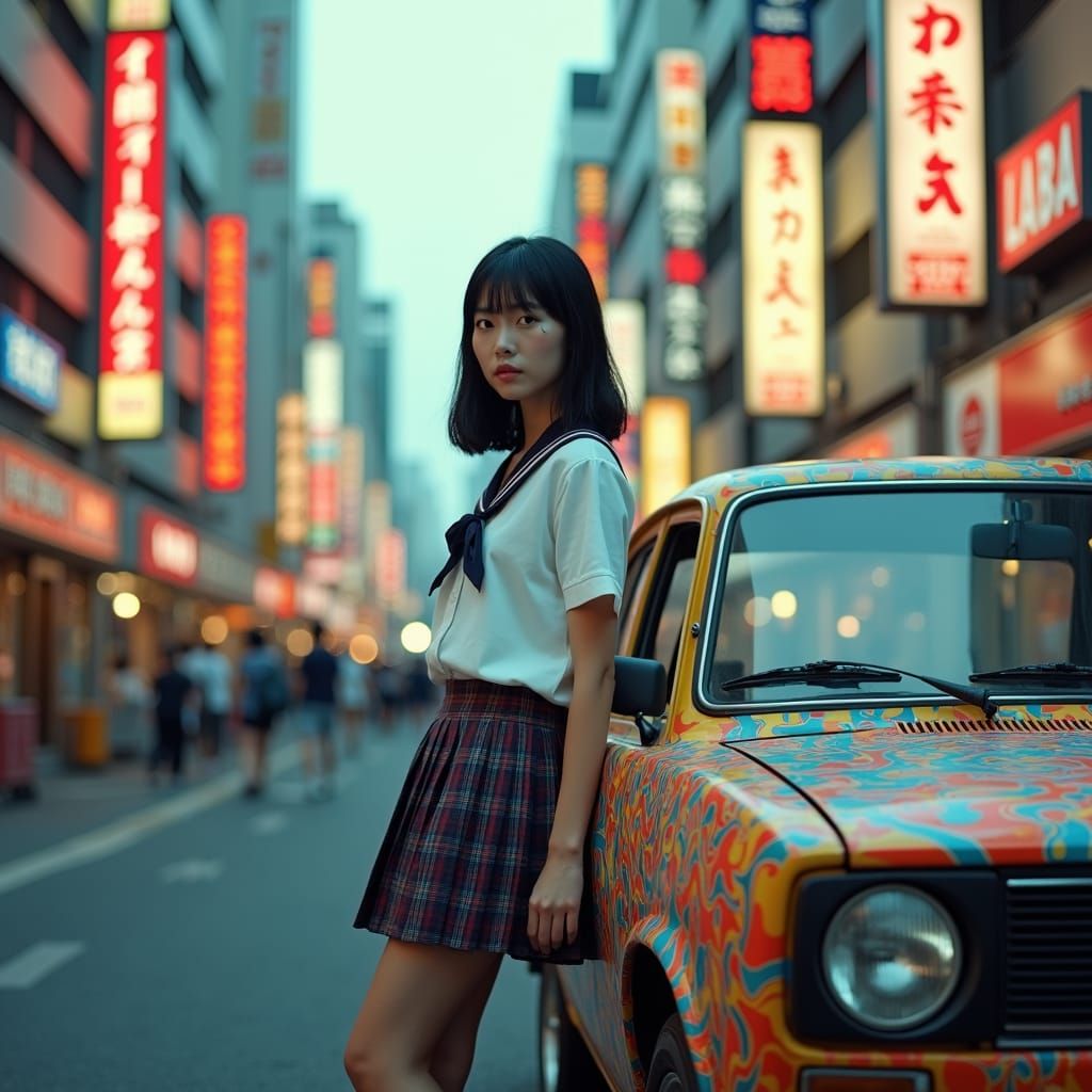 Tokyo Schoolgirl and Dacia: 90s Lomo Aesthetic