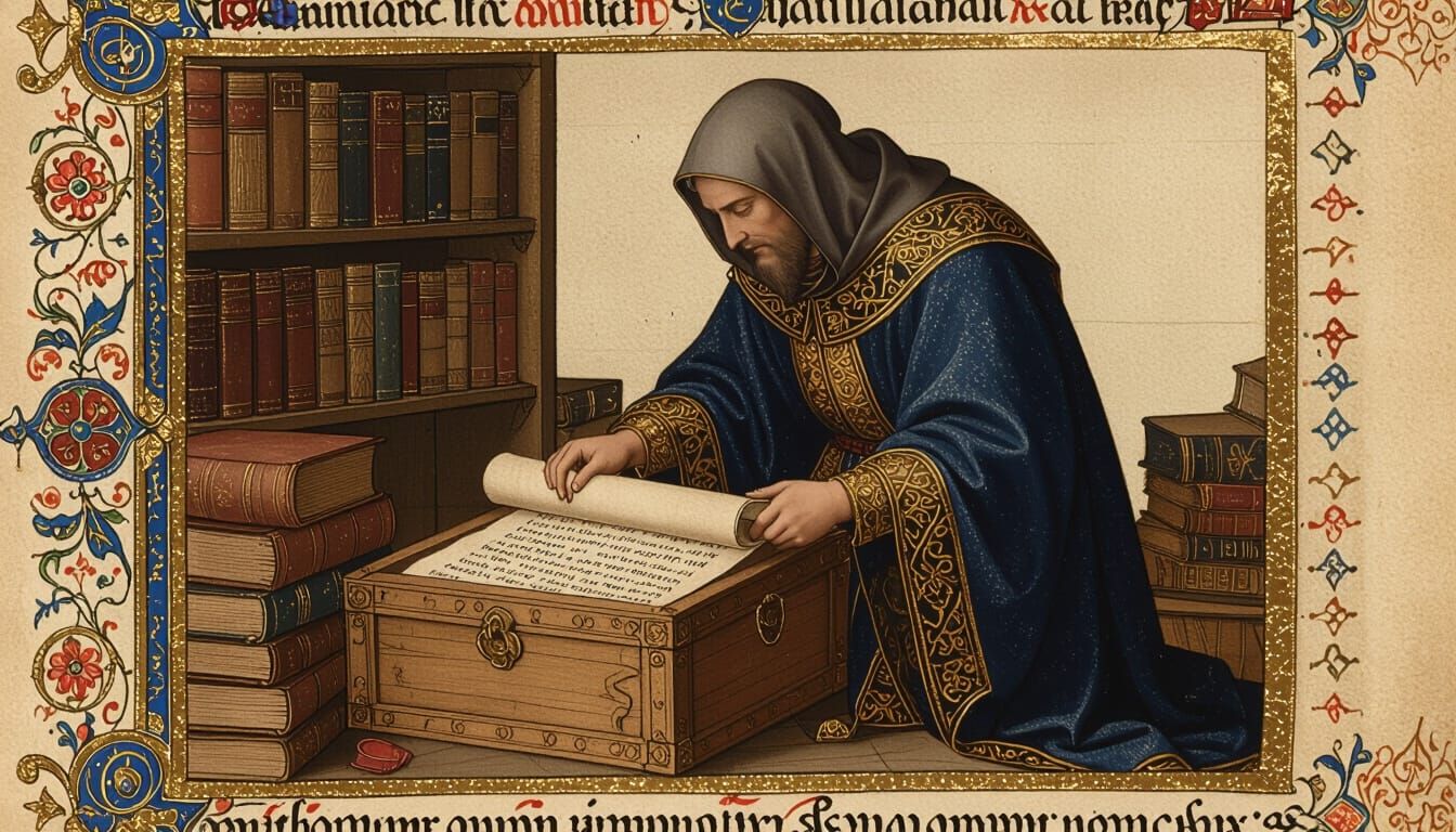 Scribe Uncovers Ancient Papyrus in Medieval Style