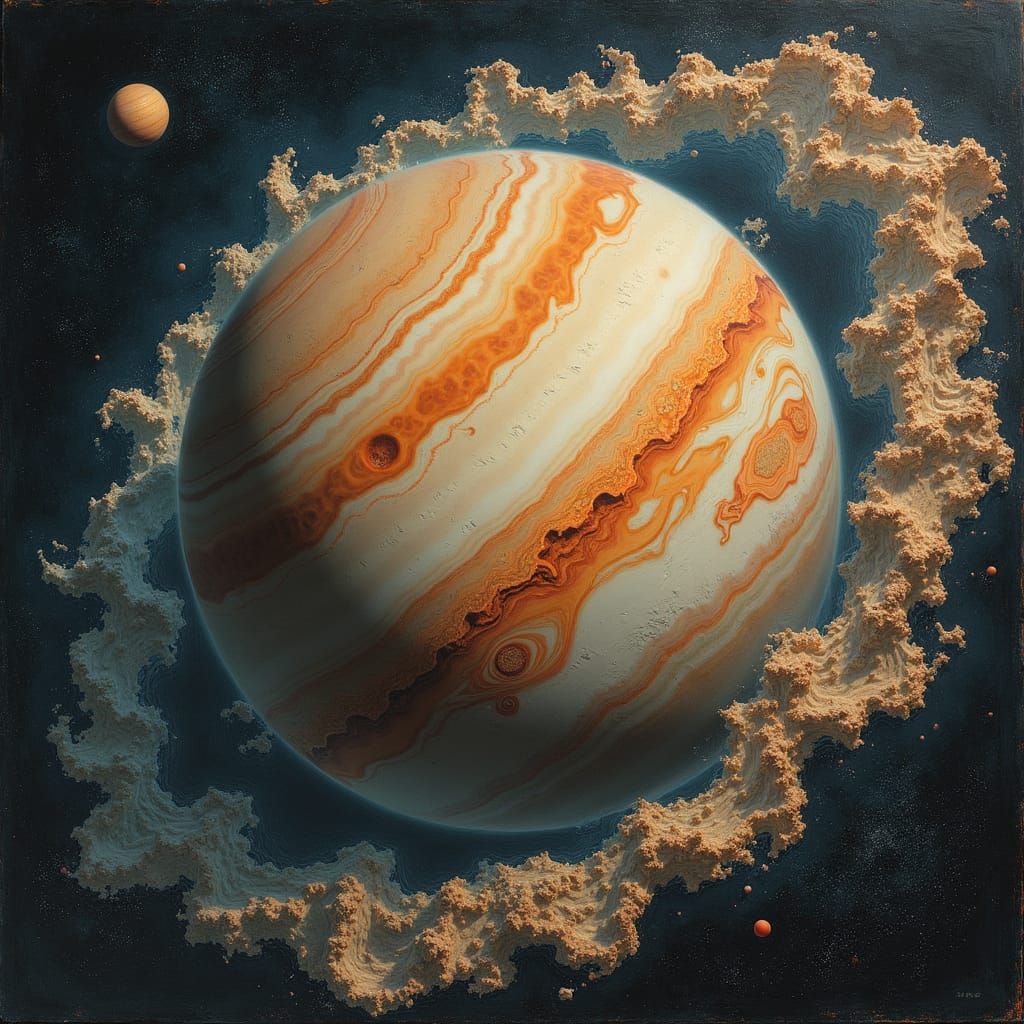 Intricate Rococo Jupiter Off-gassing in Dark Colors