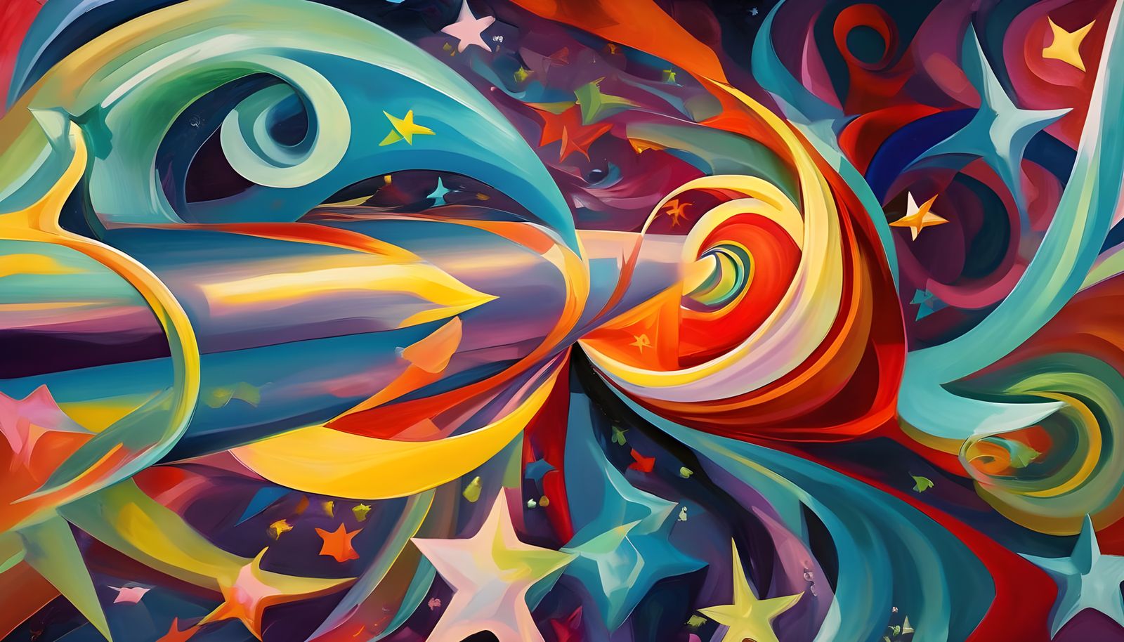 Infinite Vortex: A Miraculous, Surreal Convergence of Colors...