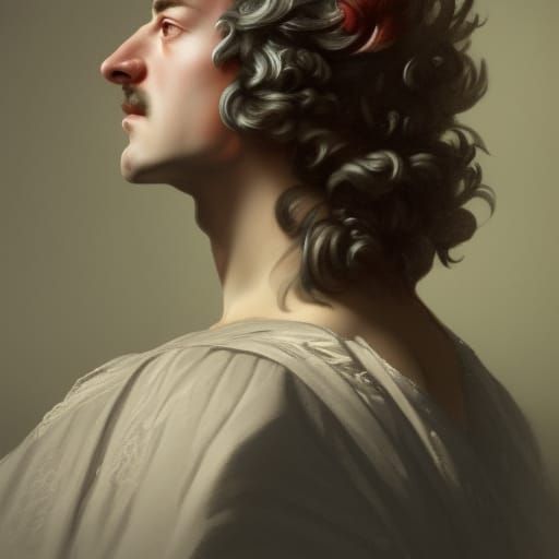 Louis XIV Portrait in Hyperdetailed Digital Art