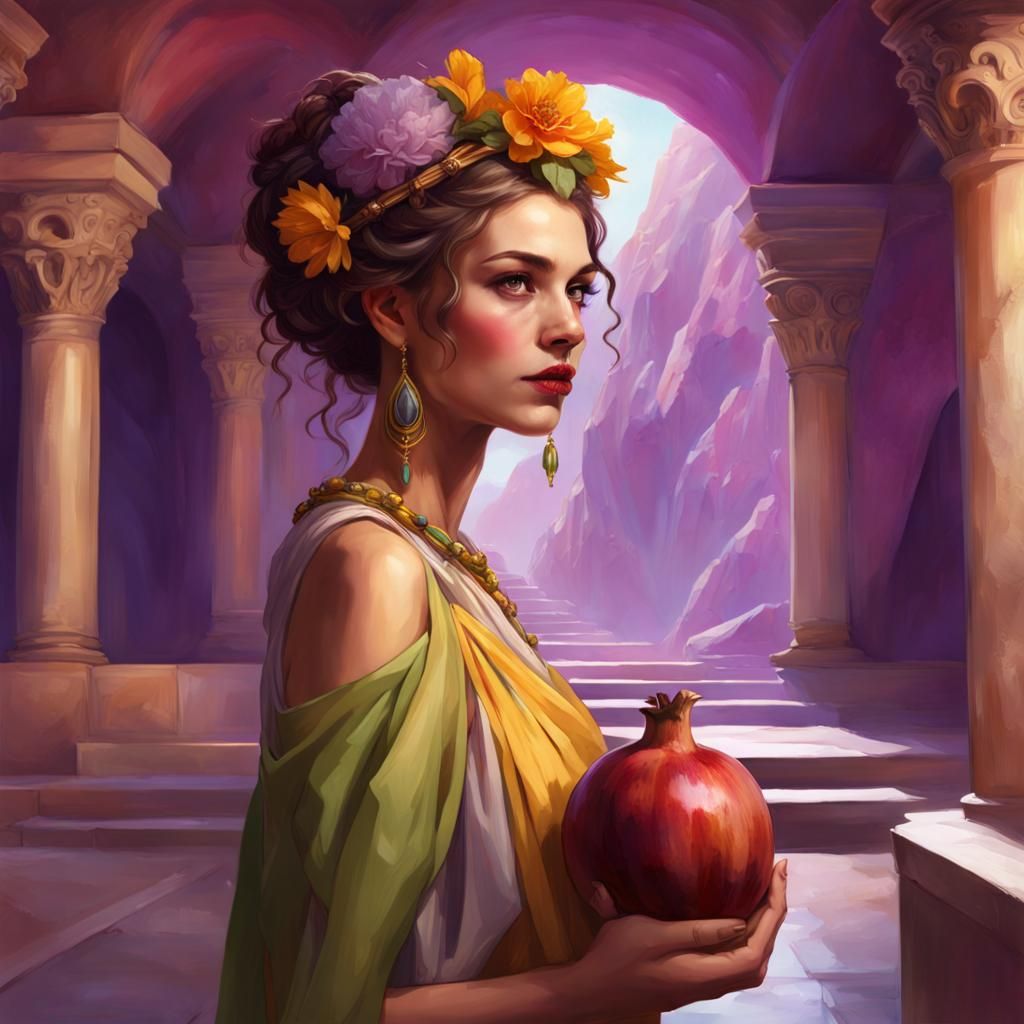 Palace Cavern Portrait in Art Nouveau Style