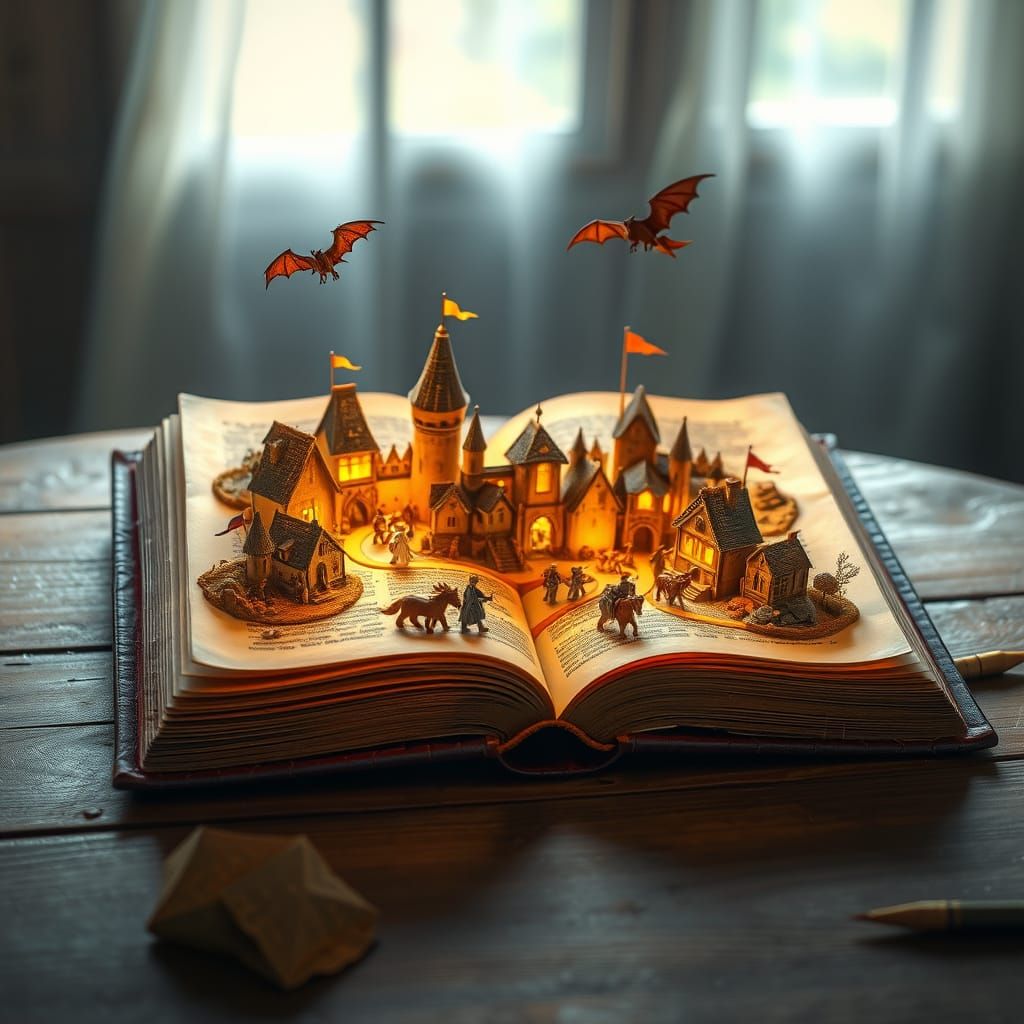 An old, leather-bound book