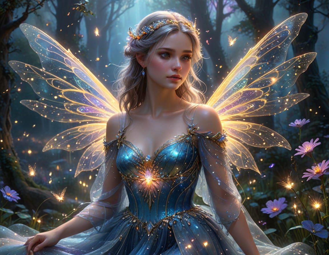 Ethereal Fairy Queen in Enchanted Forest