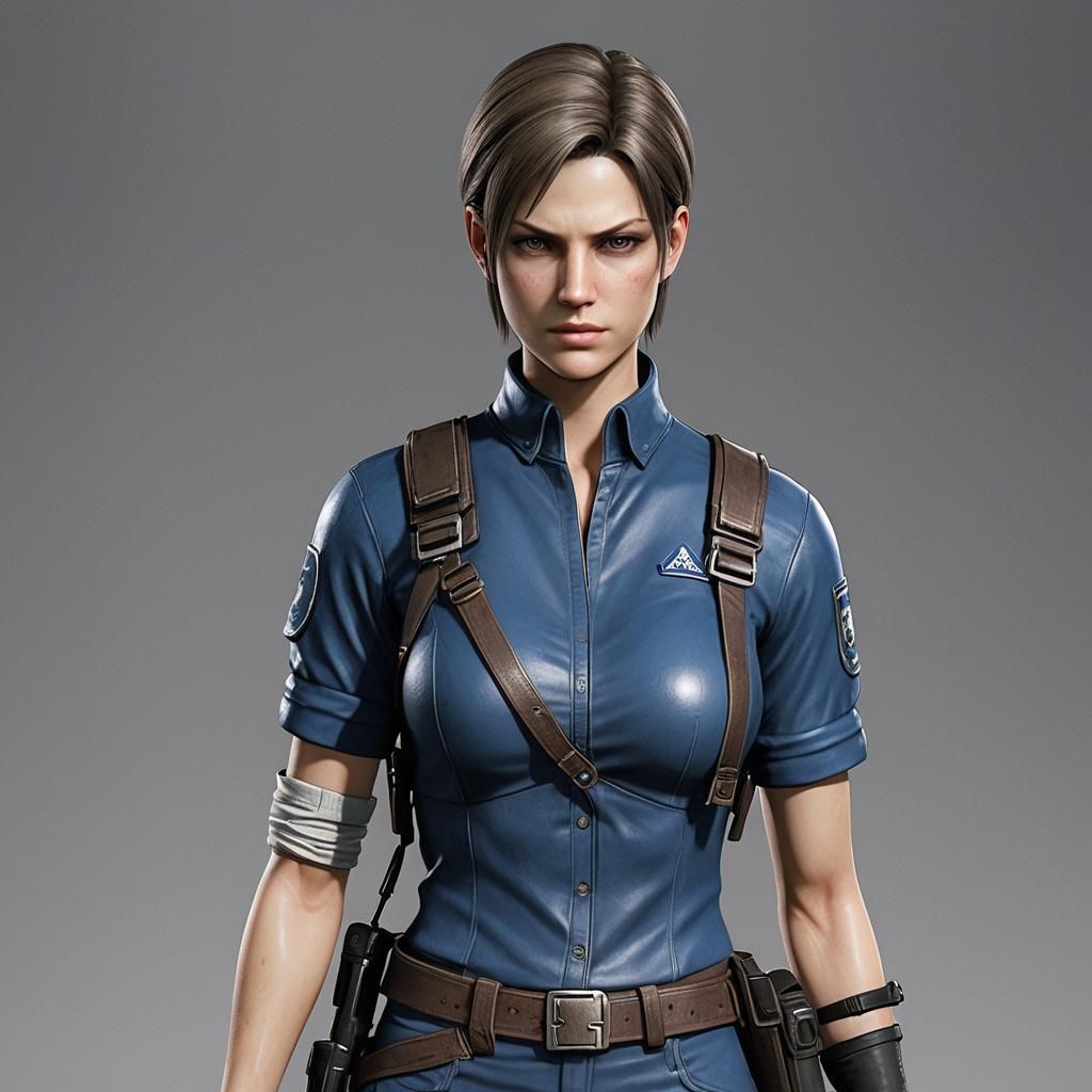 Jill Valentine as a Man: AI Reimagining