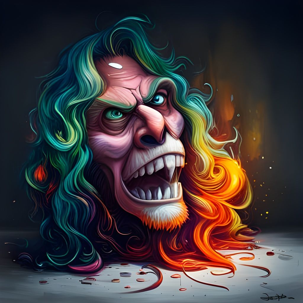 Realistic Disney Scar in Graffiti Art Style