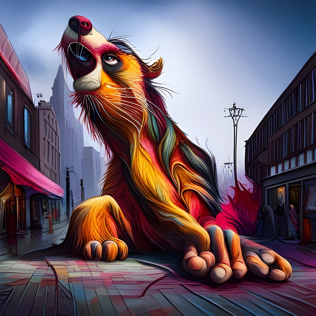 Realistic Disney Scar in Graffiti Art Style