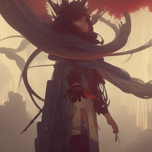 Hyperdetailed Yokai in Dark Fantasy Style